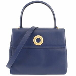 CELINE Navy Leather Shoulder Bag